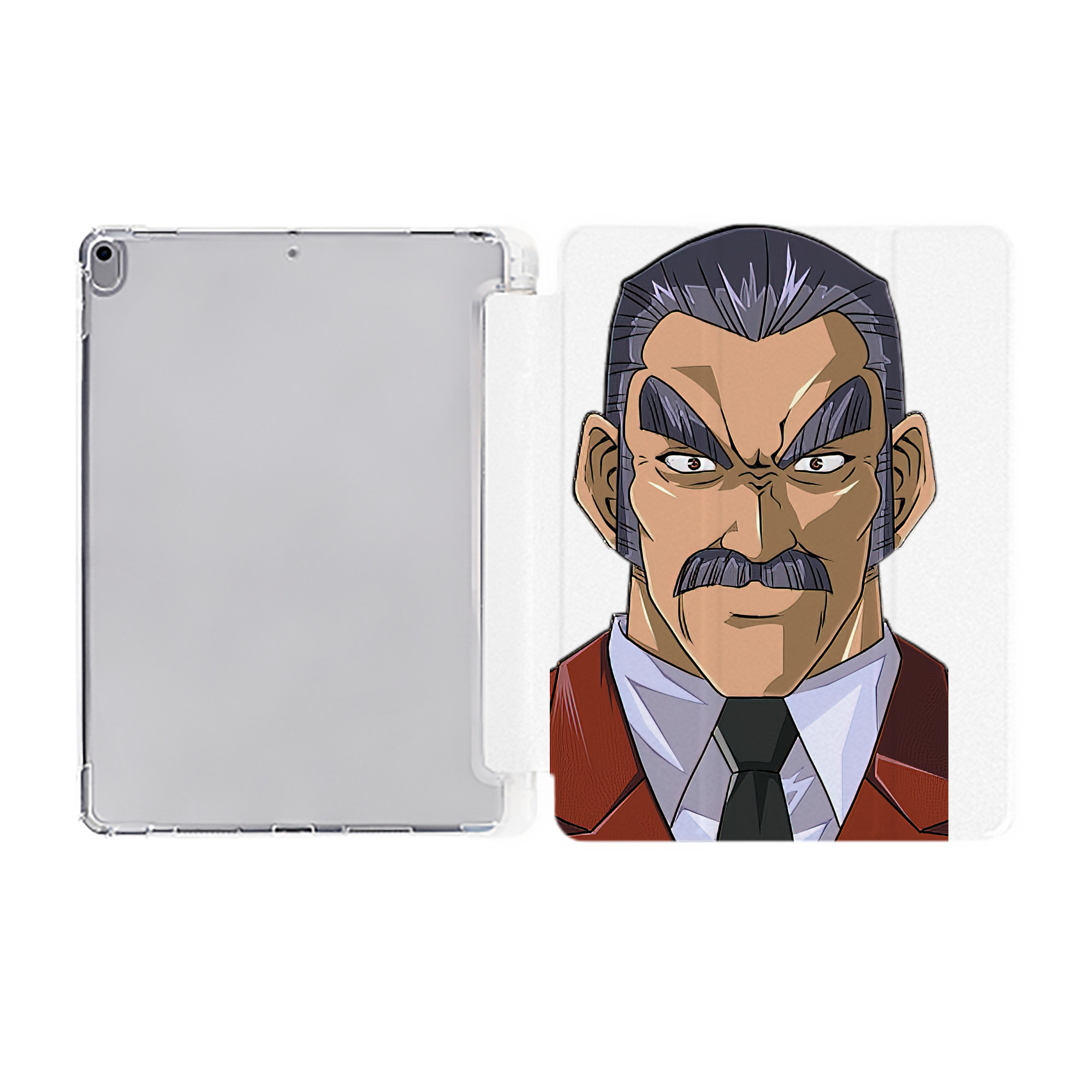 （画像用） 遊☆戯☆王 Yu-Gi-Oh! IPad ケース ペン収納付き 三つ折りスタンド PUレザー×シリコン 対応機種9.5/10.5/10.9インチ